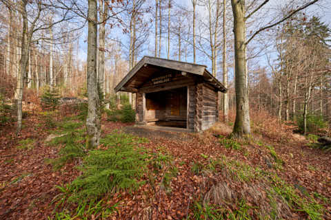 Gemeinde Sankt_Oswald-Riedlhütte Landkreis Freyung-Grafenau Großer Rachel Schutzhütte Rachelsee (Dirschl Johann) Deutschland FRG